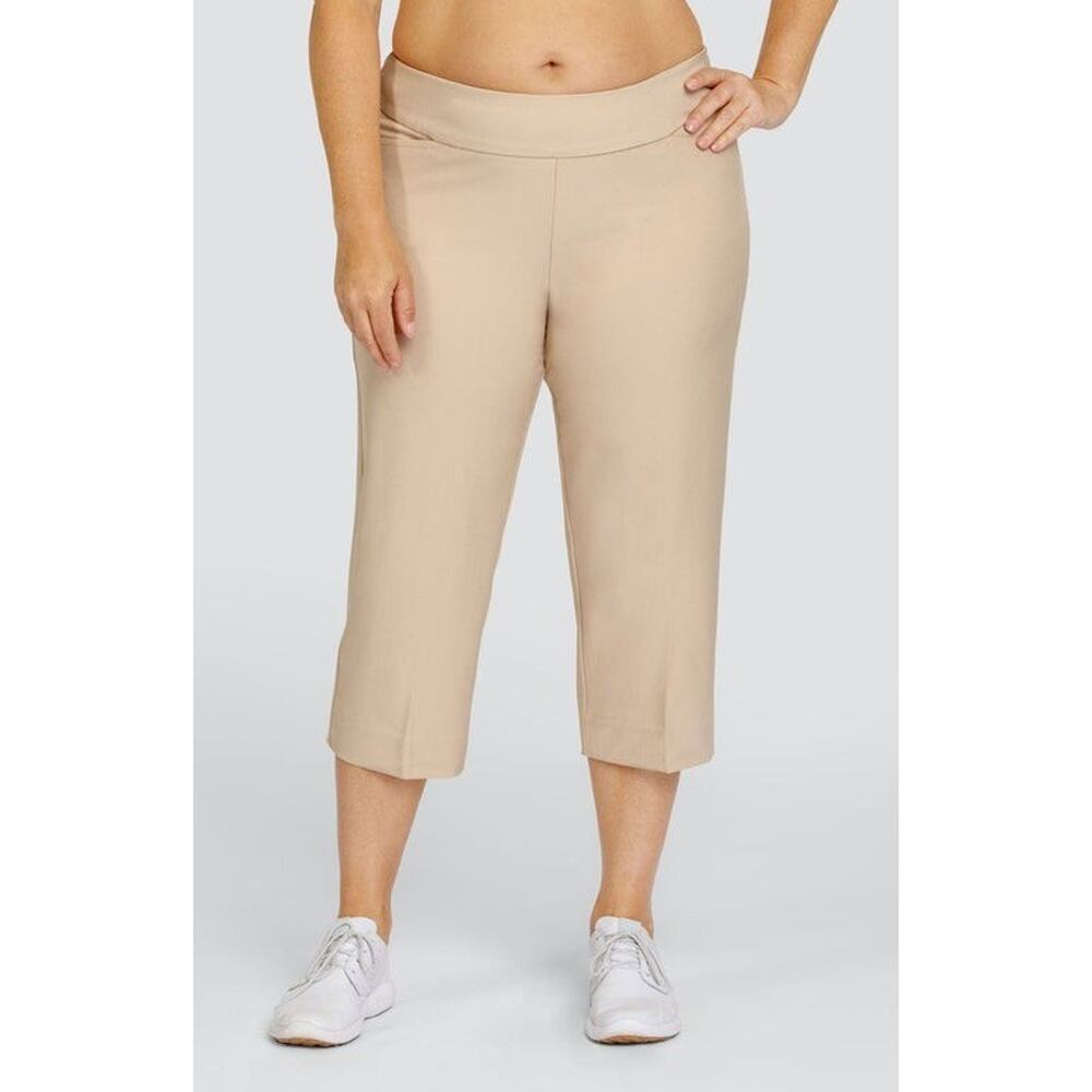 Tail Comfort Stretch Capri Pants Beige Cropped Casual‎ Travel Women's 4 NWT